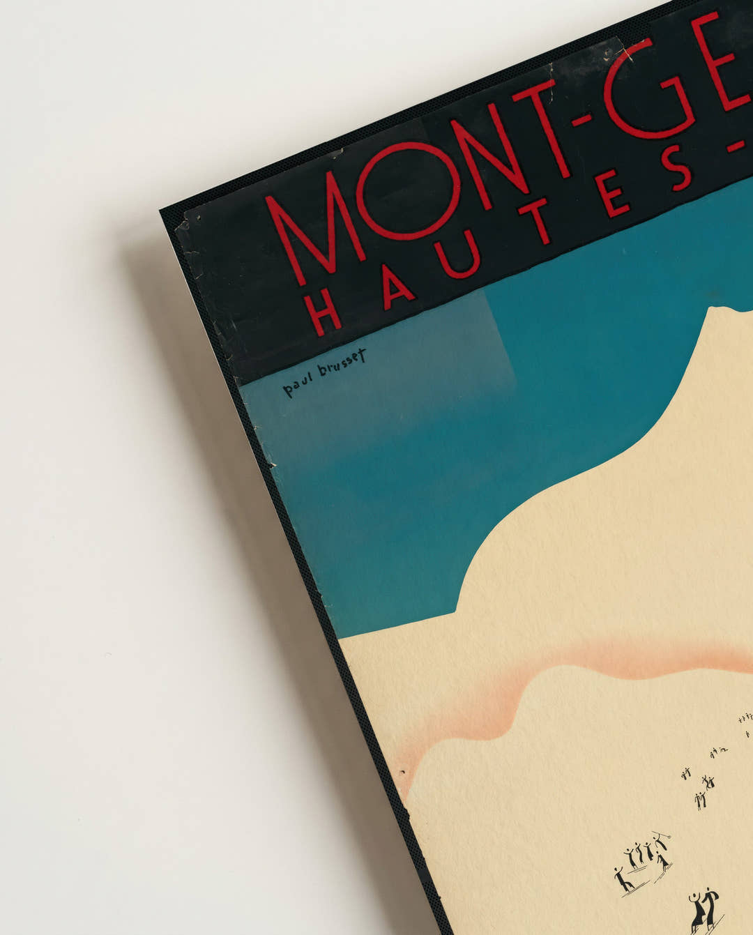Vintage Französische Alpen Ski Poster – Mont Genevre