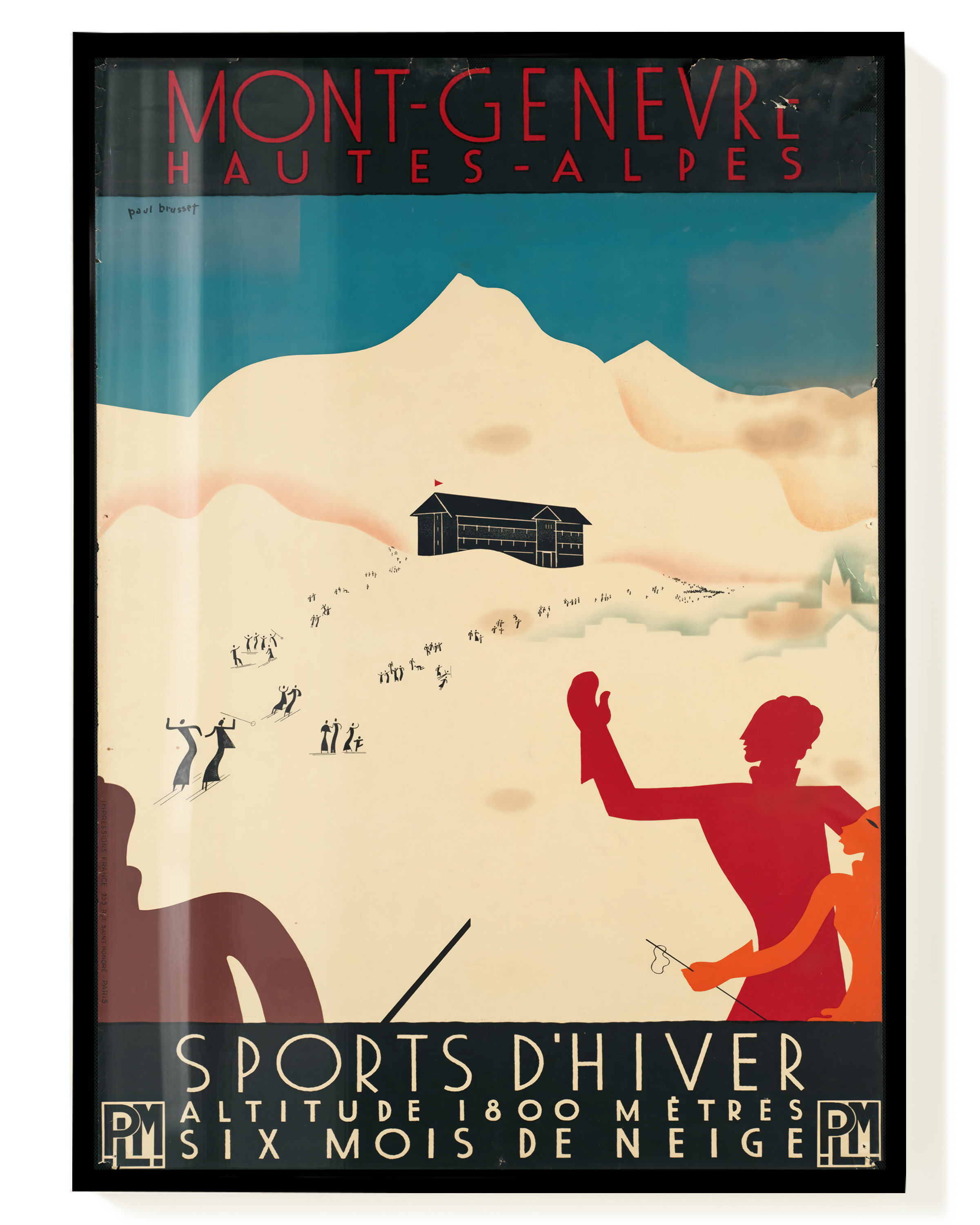 Mont-Genevre Alpen Vintage Poster | Wallera®