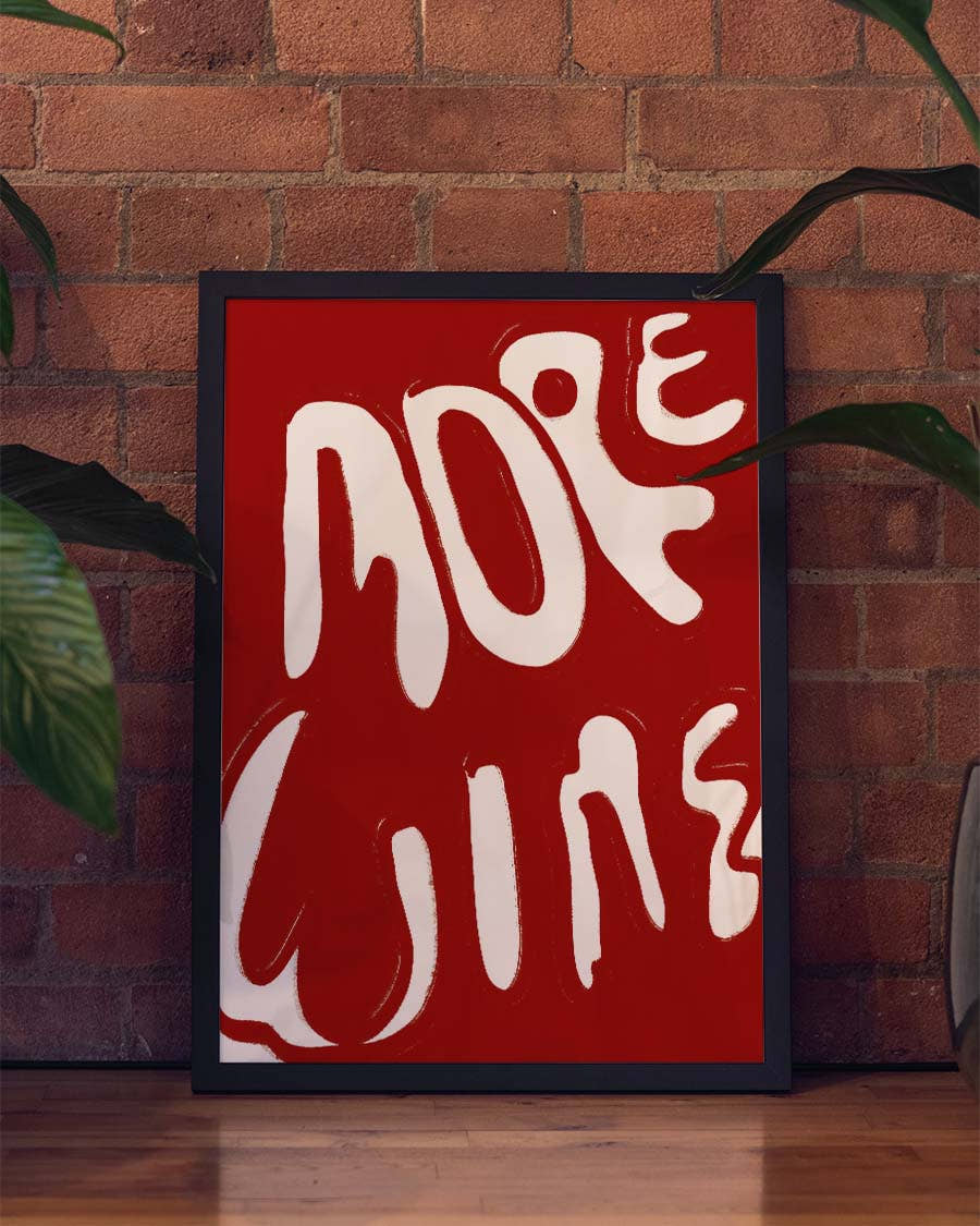 Typografie Poster modern Rot – More Fun