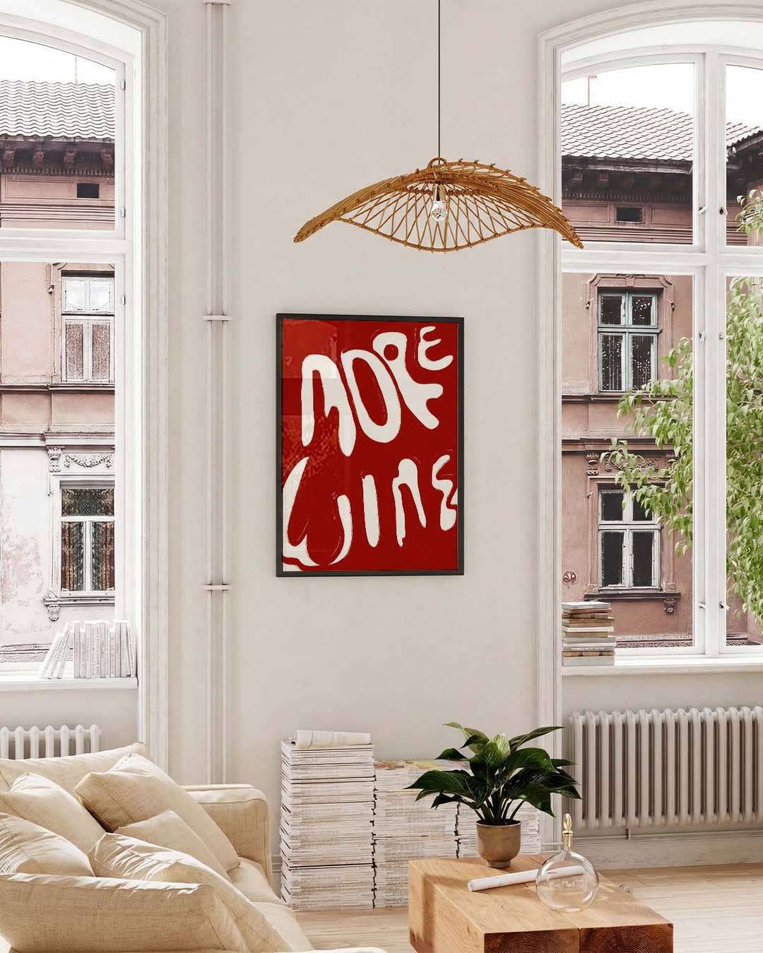 Typografie Poster modern Rot – More Fun