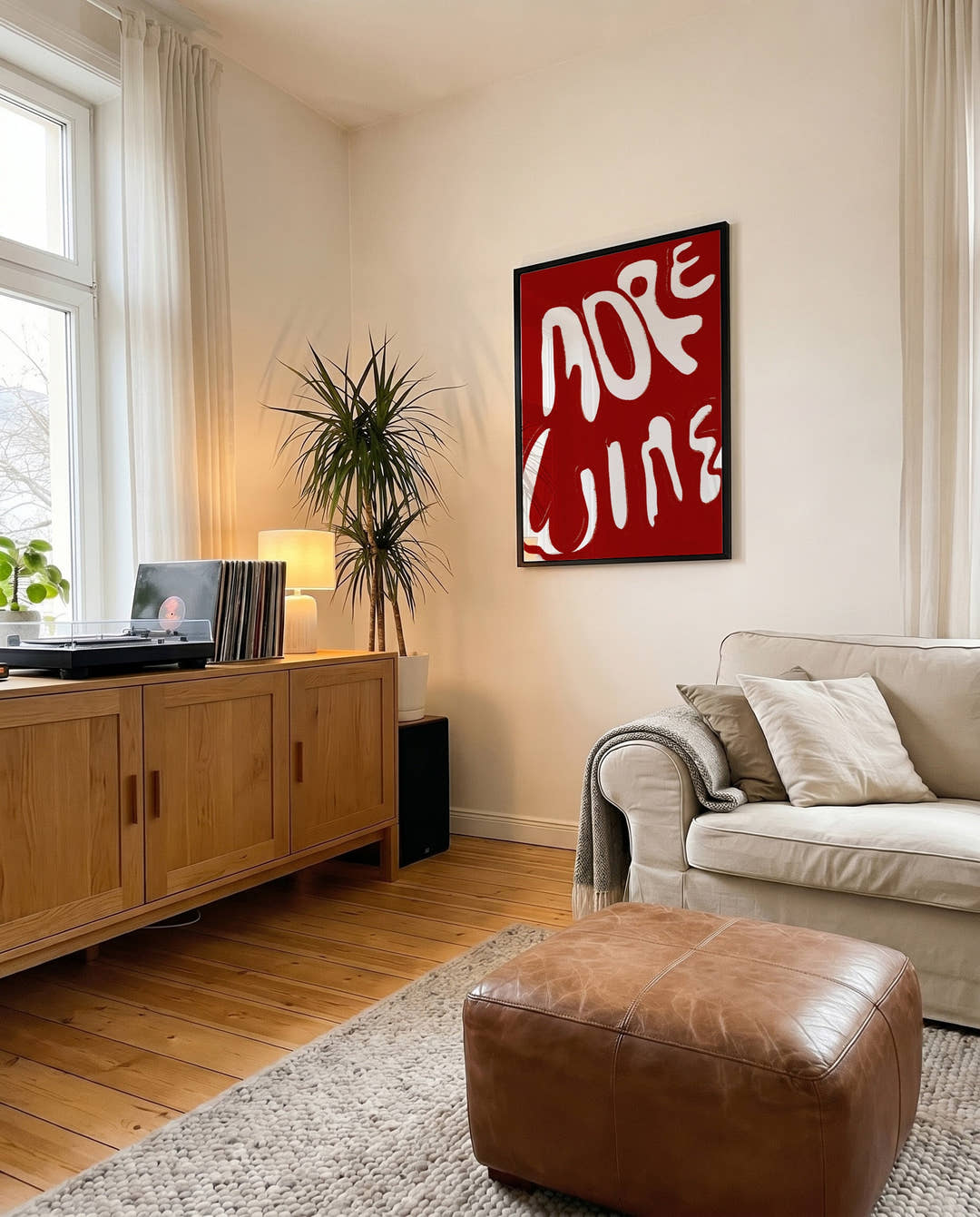 Typografie Poster modern Rot – More Fun