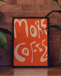 Typografie Poster modern Orange – More Vibes