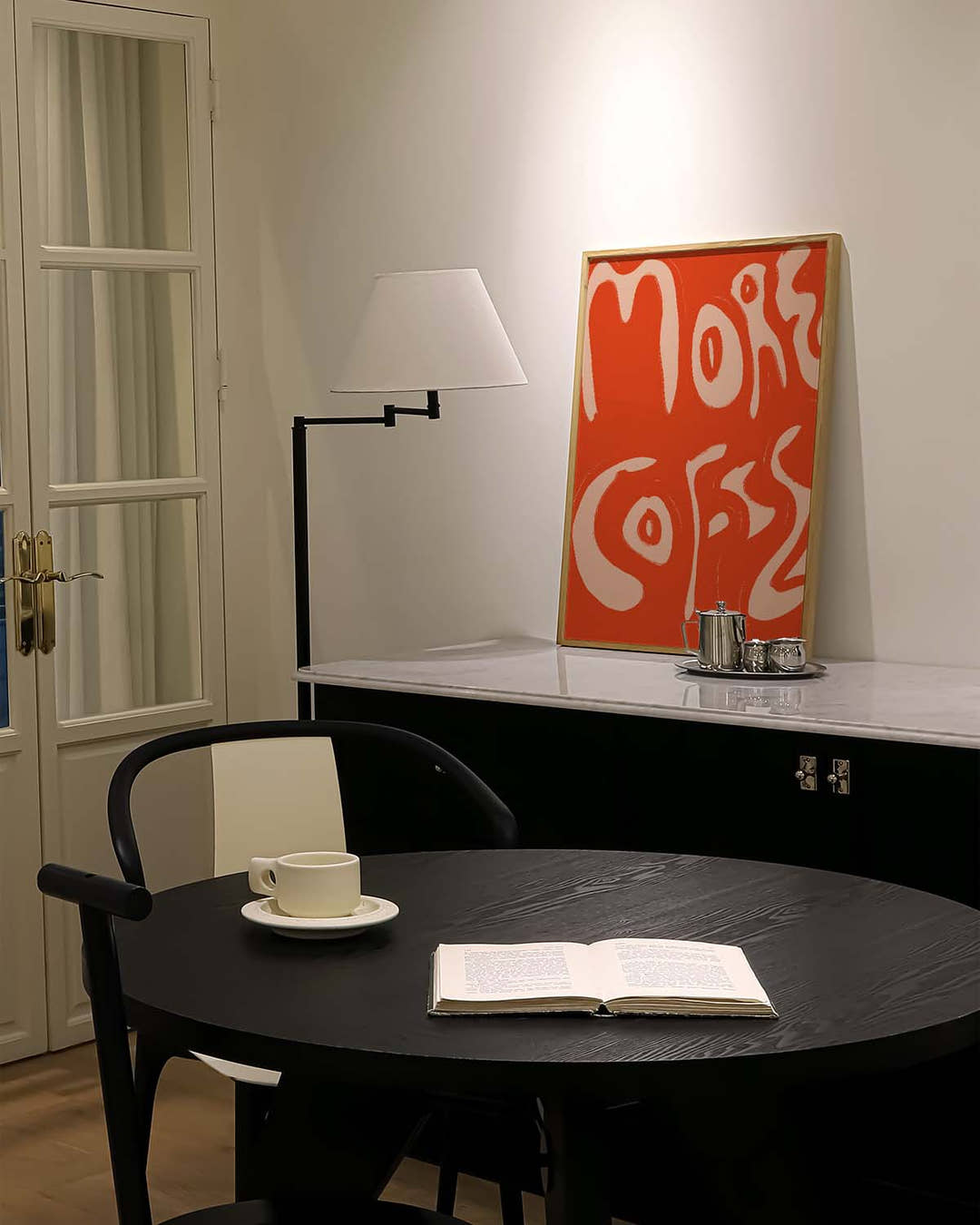 Typografie Poster modern Orange – More Vibes