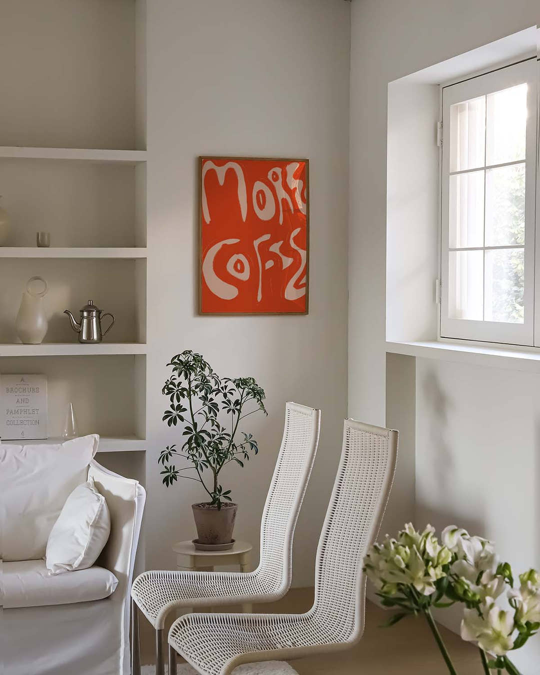 Typografie Poster modern Orange – More Vibes