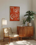 Typografie Poster modern Orange – More Vibes
