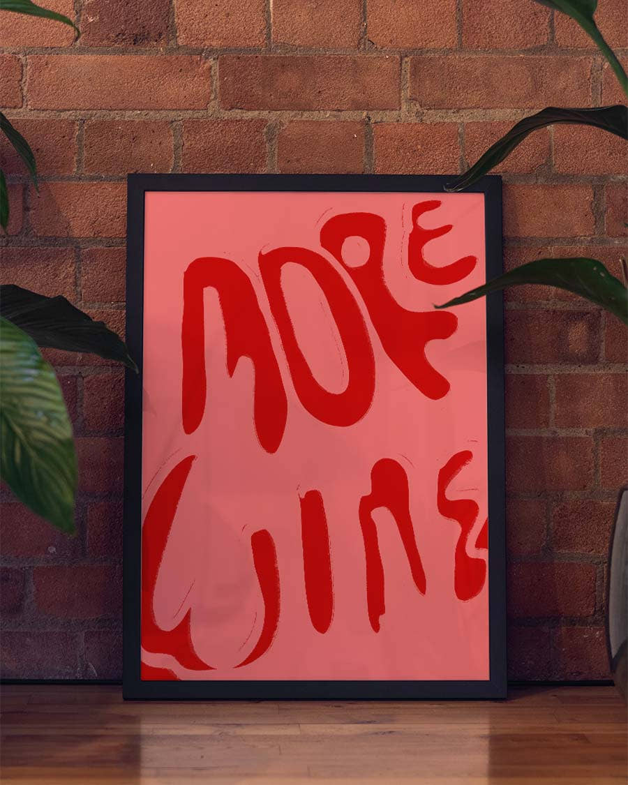 Typografie Poster modern Pink – More Wins