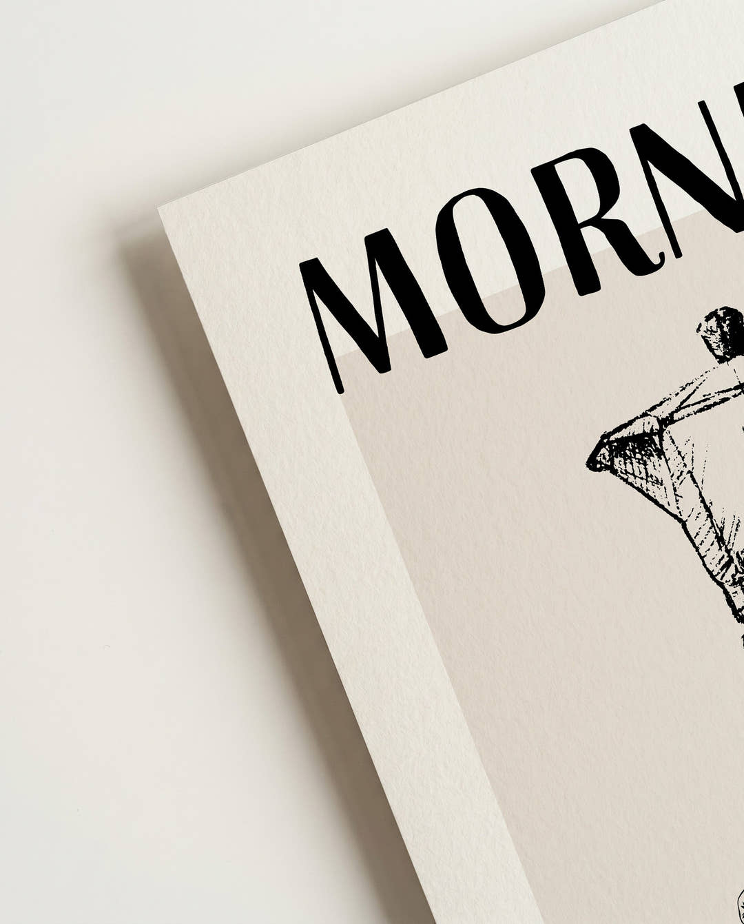 Typografie &amp; Illustration Kaffee Poster – Morning Coffee