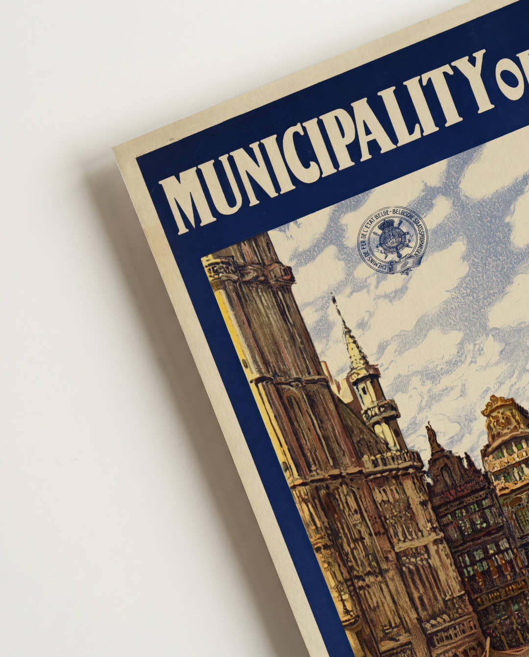 Vintage Brüssel Belgien Poster – Municipality of Brussels