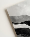 Abstrakte Schwarz Weiß Wandkunst – Negative Motion