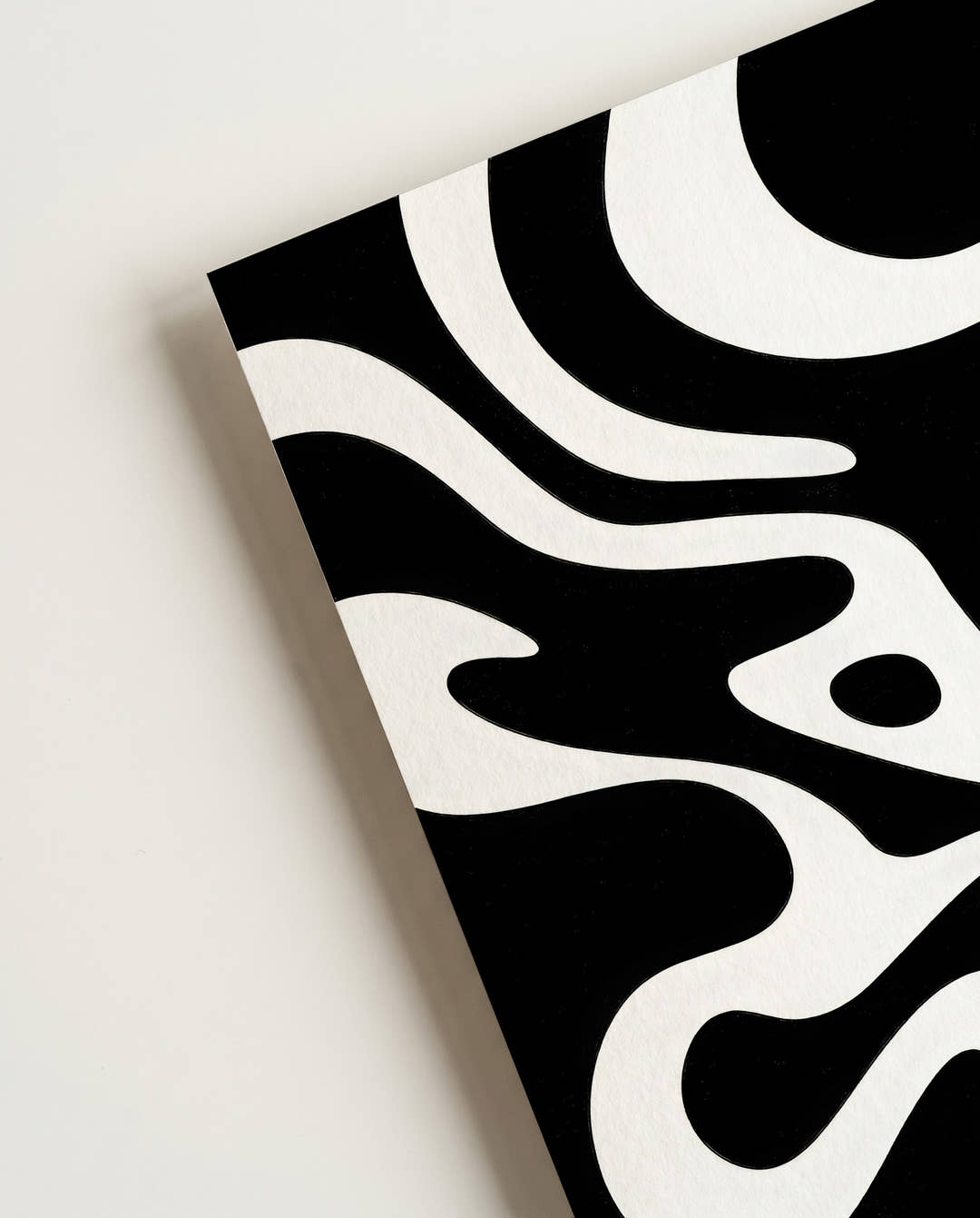 Modernes Schwarz Weiß Muster Poster – Negative Space