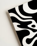 Modernes Schwarz Weiß Muster Poster – Negative Space