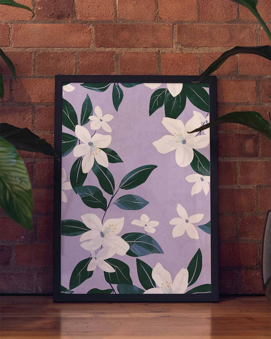 Florales Nacht Poster modern – Night Leaves