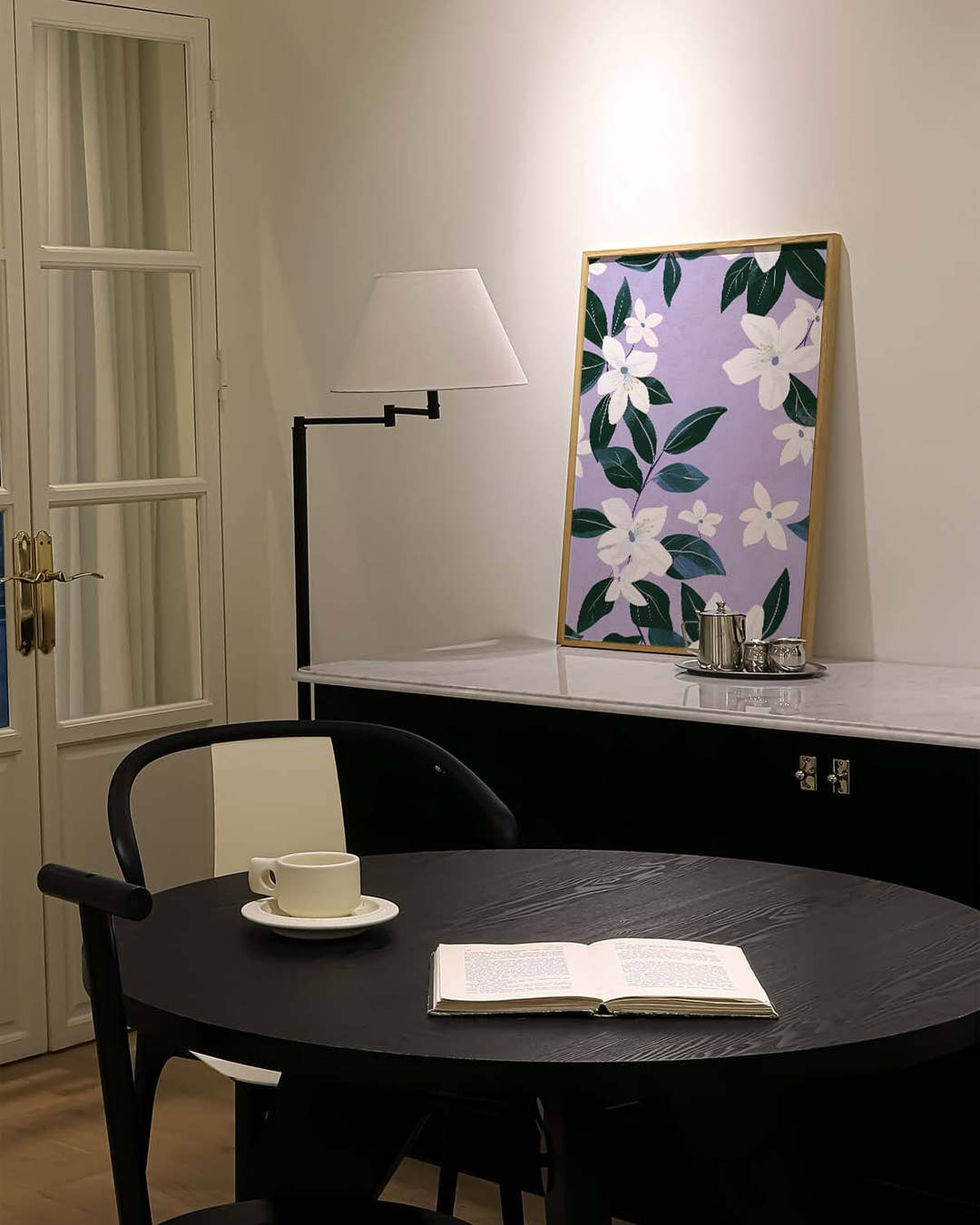 Florales Nacht Poster modern – Night Leaves