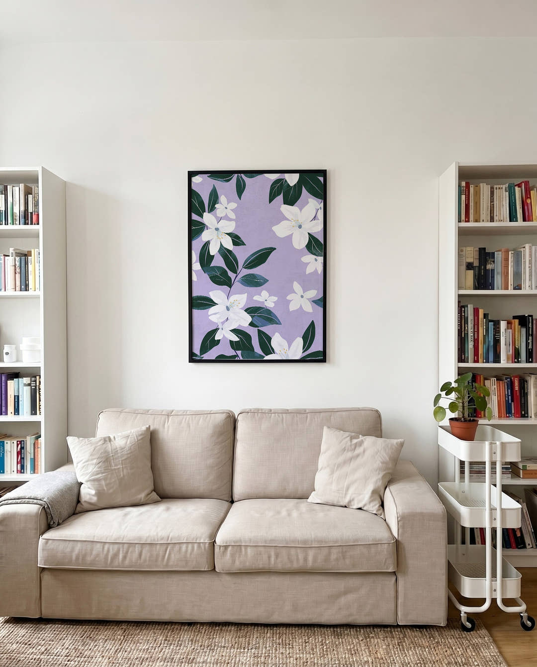 Florales Nacht Poster modern – Night Leaves