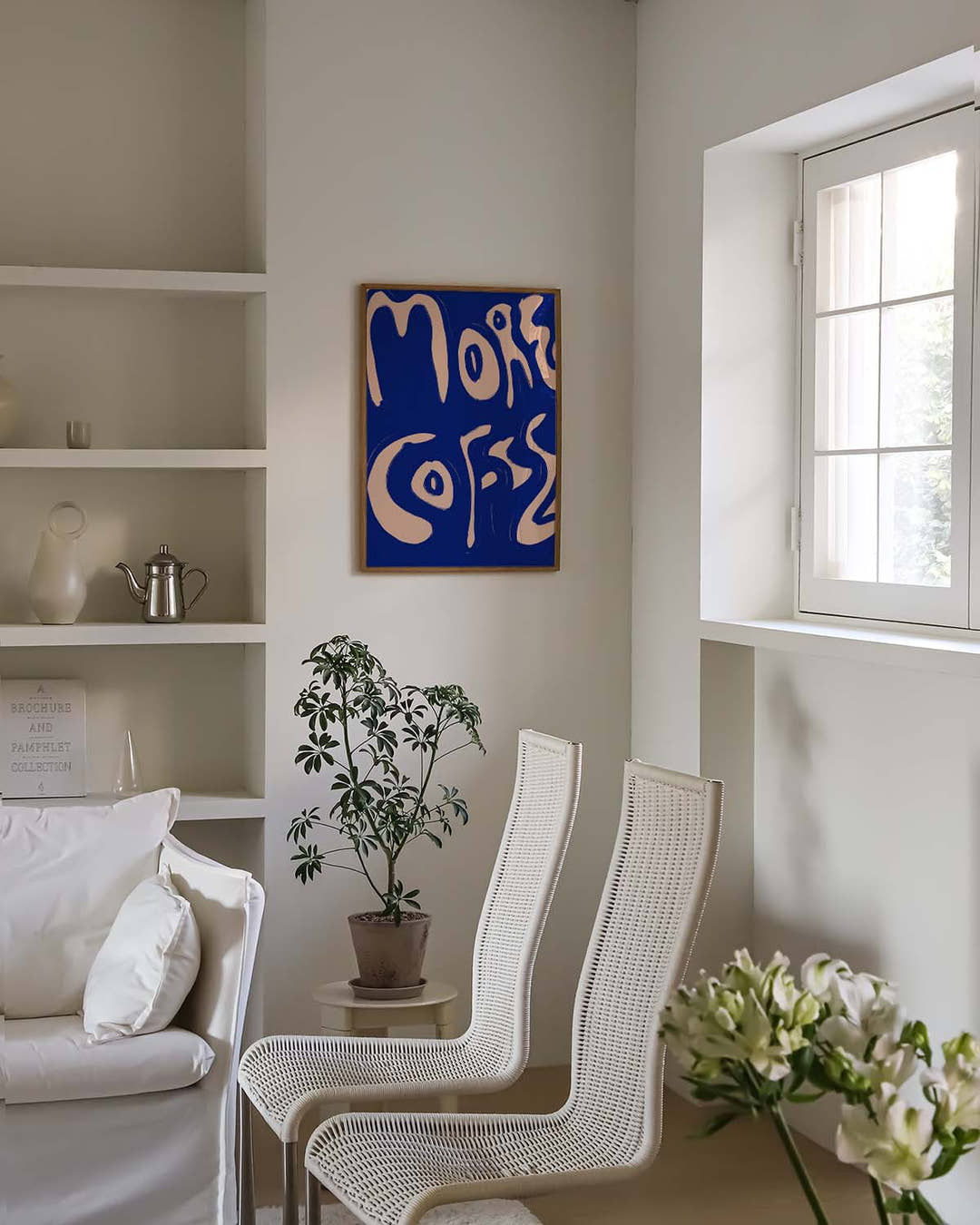 Typografie Poster modern Blau – Nope
