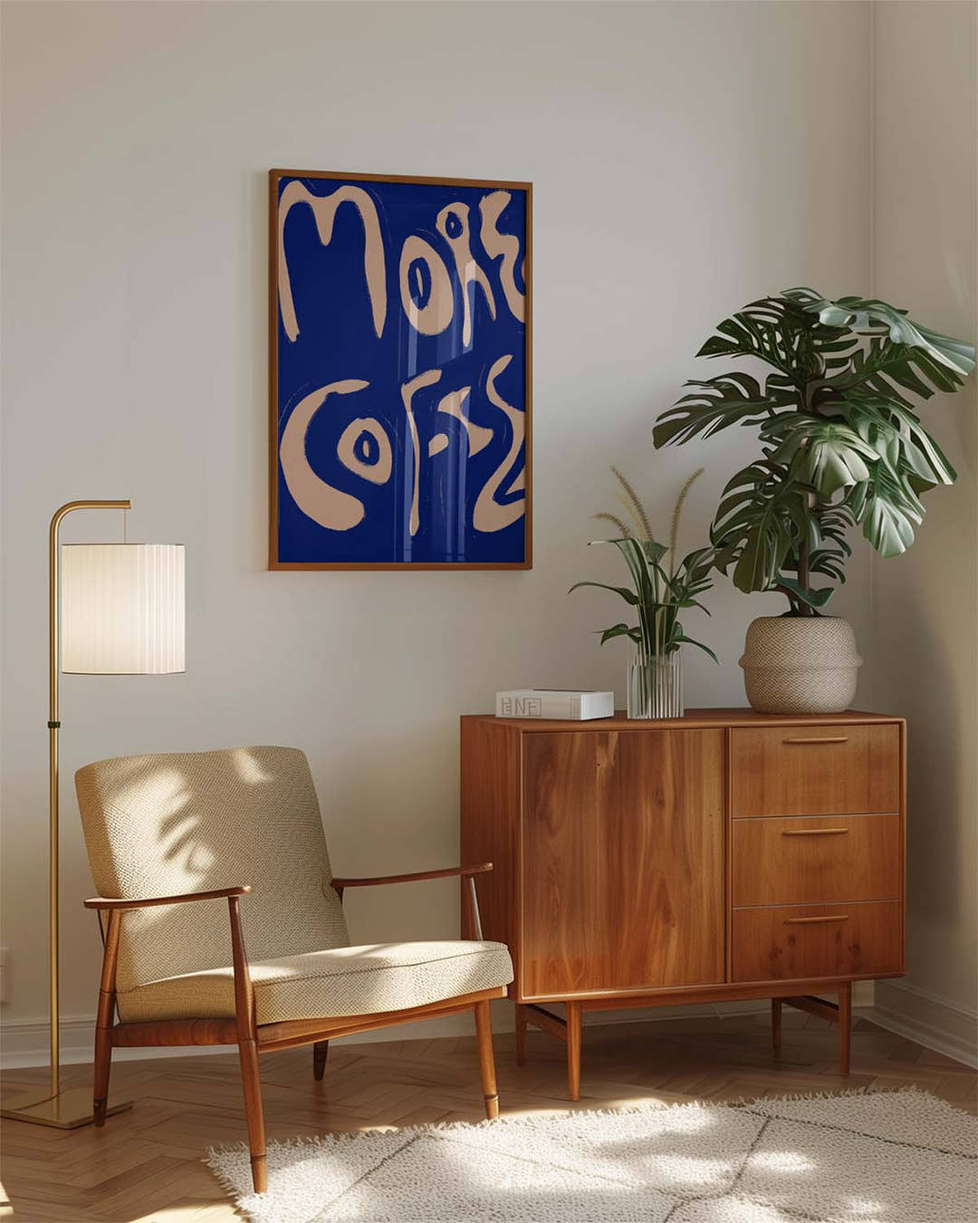 Typografie Poster modern Blau – Nope