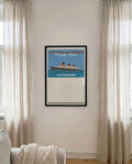 Vintage Ozeandampfer Reiseplakat Poster – Normandie French Line
