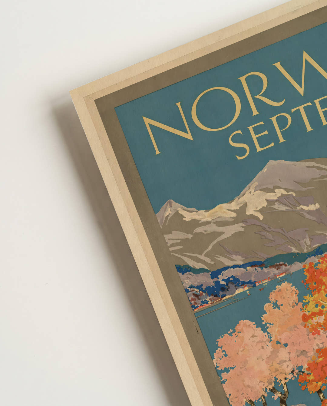 Skandinavisches Vintage Reiseplakat Poster – Norway in September