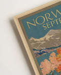 Skandinavisches Vintage Reiseplakat Poster – Norway in September