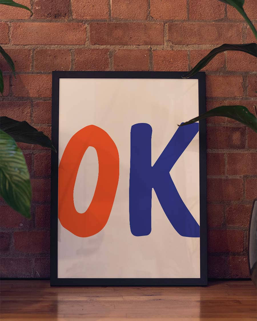 Typografie Poster minimalistisch – OK Statements