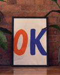 Typografie Poster minimalistisch – OK Statements