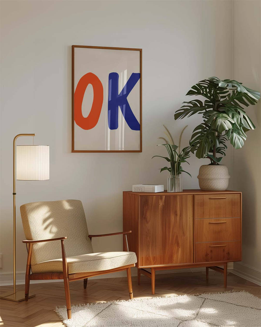 Typografie Poster minimalistisch – OK Statements