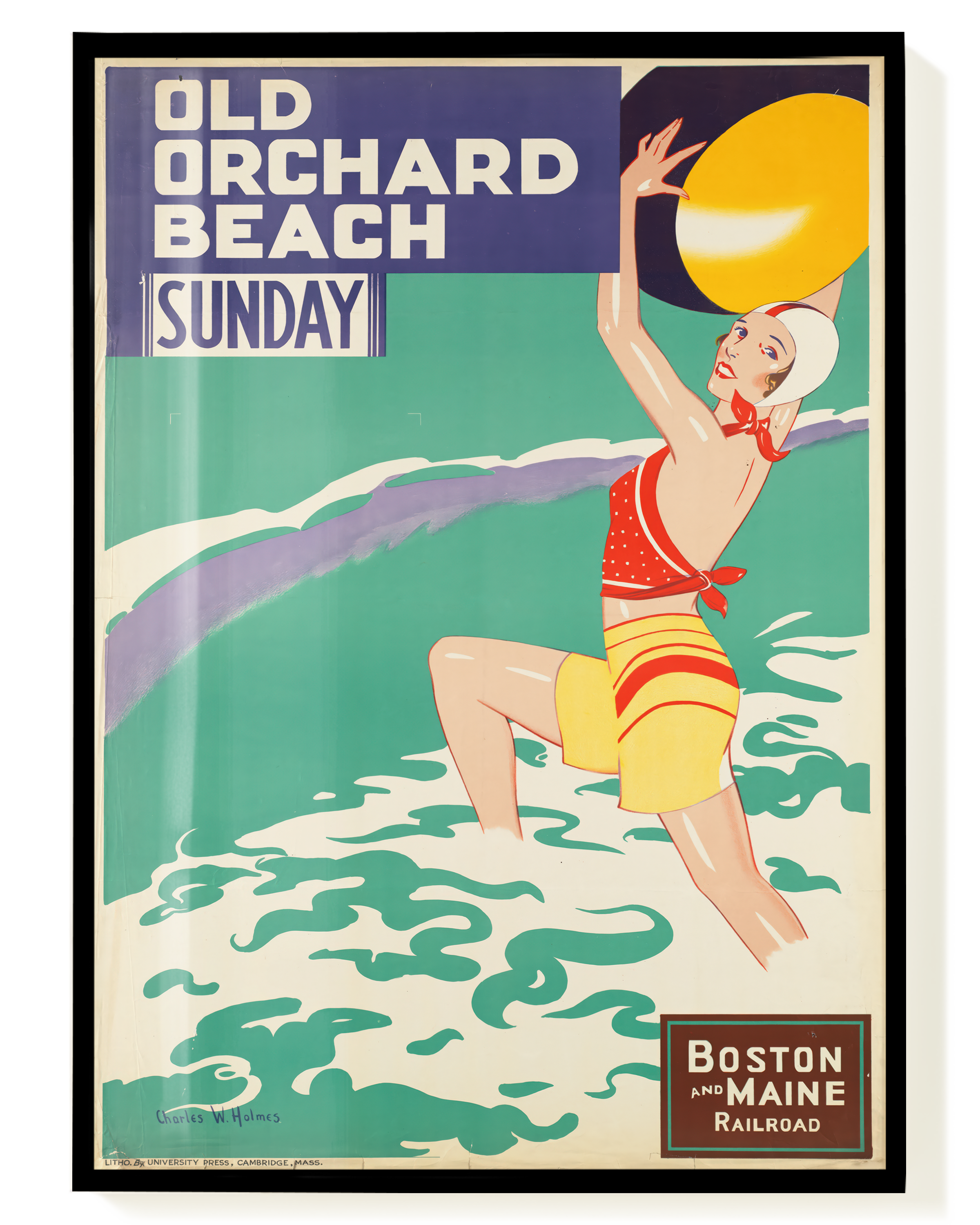 Old Orchard Beach Poster – Vintage Strand Reiseplakat – Wallera