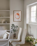 Minimalistisches Tomaten Poster – Orange Symbol