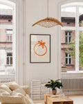 Minimalistisches Tomaten Poster – Orange Symbol
