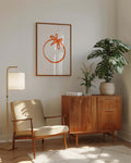 Minimalistisches Tomaten Poster – Orange Symbol