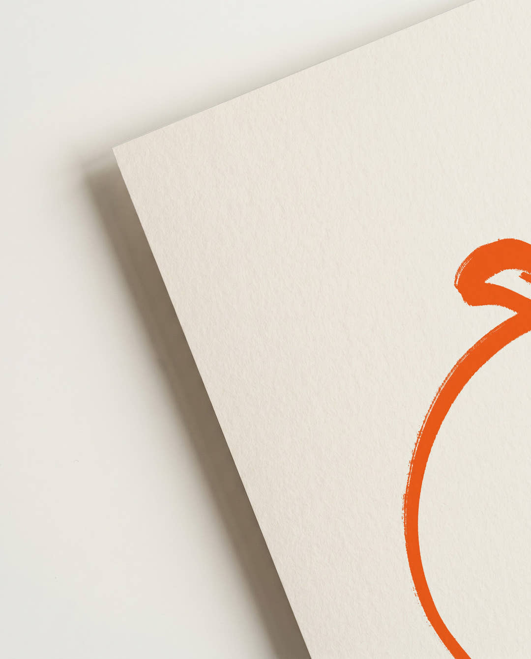 Minimalistisches Tomaten Poster – Orange Symbol