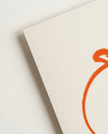 Minimalistisches Tomaten Poster – Orange Symbol