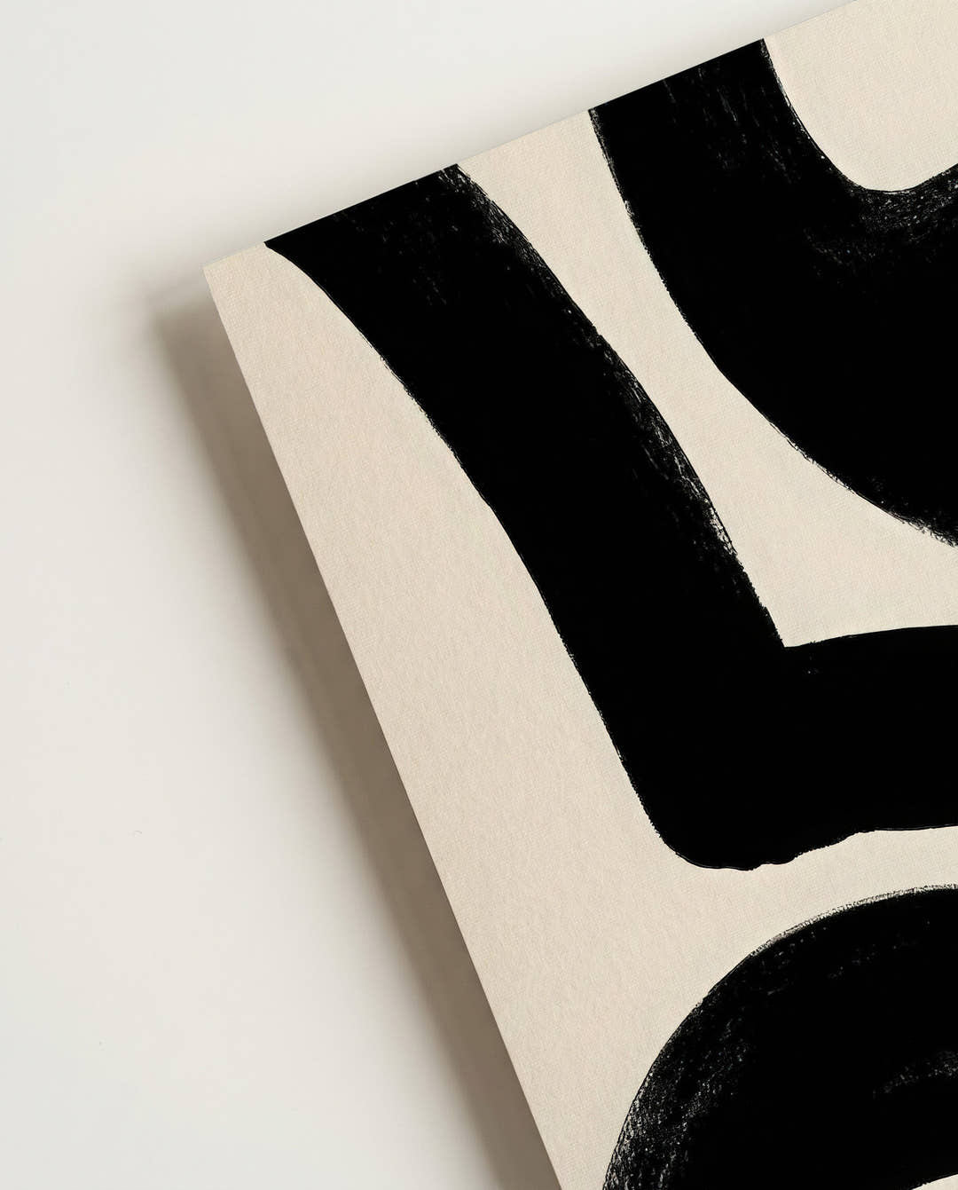 Abstraktes Formen Poster Schwarz Weiß – Organic Shift