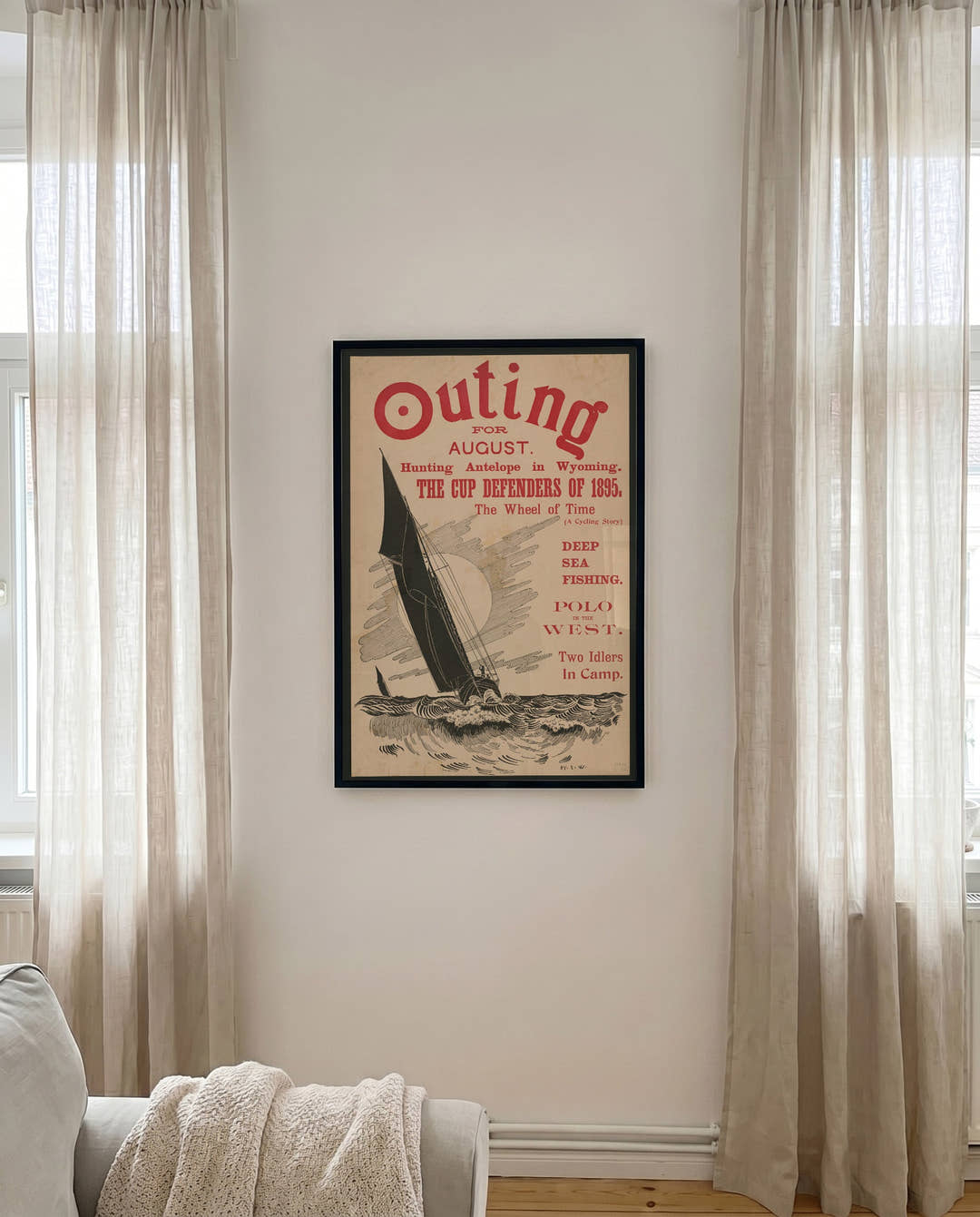 Vintage Segelboot Poster – Outing Vintage Adventure