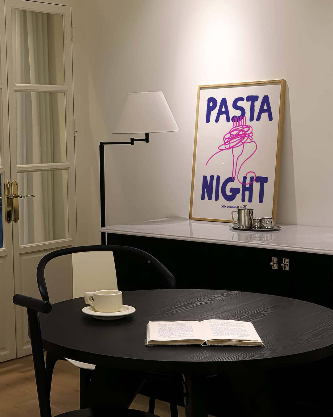 Pasta Poster modern Typografie – Pasta Night