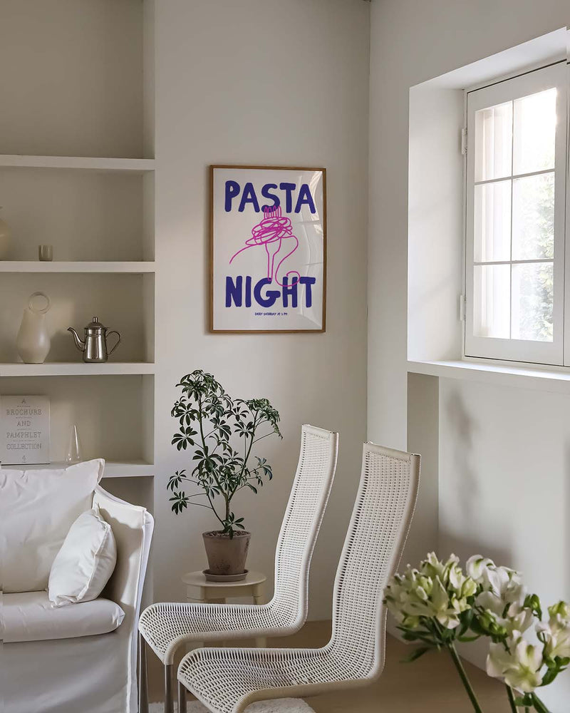 Pasta Poster modern Typografie – Pasta Night