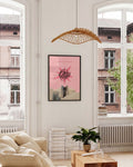 Surreales Poster modern – Pink Geometric Collage Art Print