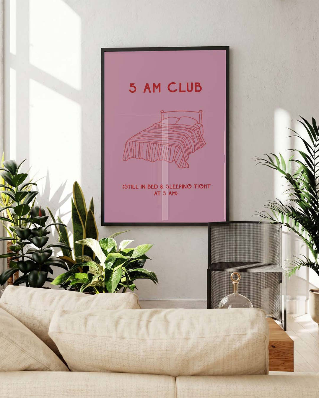 Schlafzimmer Poster modern Rosa – Pink Club