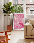 Rosa Marmor Poster abstrakt – Pink Marble Flow