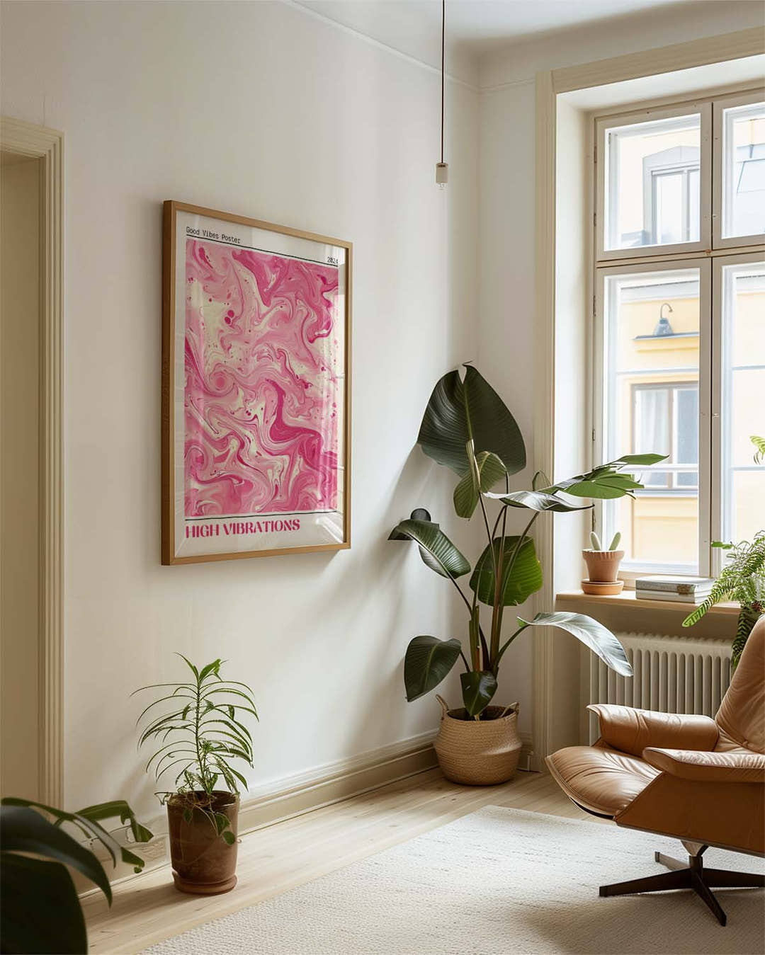 Rosa Marmor Poster abstrakt – Pink Marble Flow