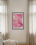 Rosa Marmor Poster abstrakt – Pink Marble Flow