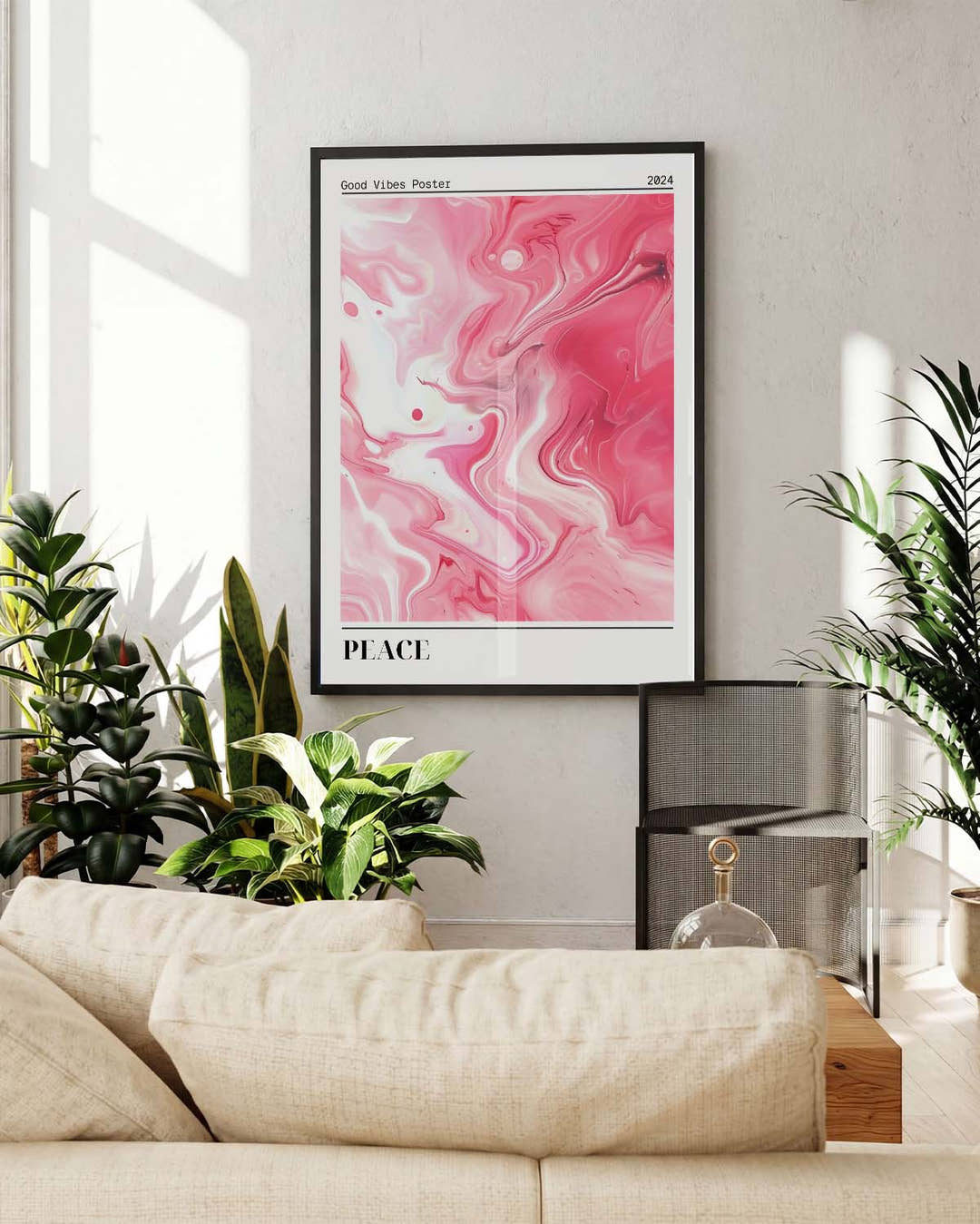 Helles Rosa Marmor Poster – Pink Marble Light