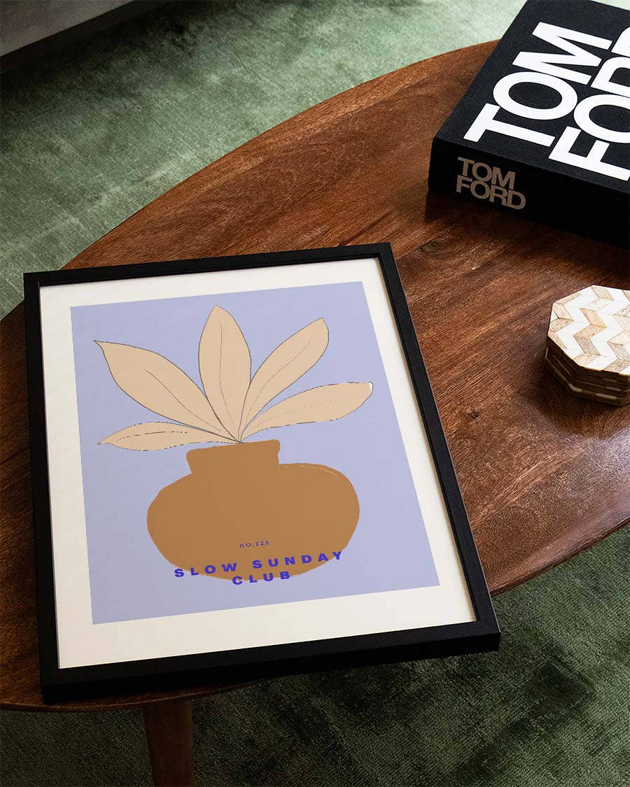 Minimalistisches Pflanzen Poster modern – Potted Peace