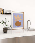 Minimalistisches Pflanzen Poster modern – Potted Peace