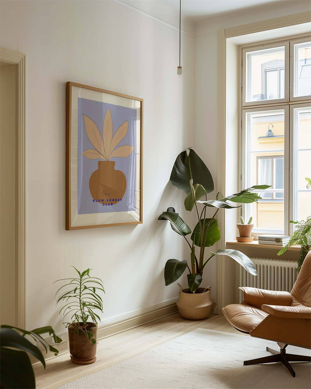 Minimalistisches Pflanzen Poster modern – Potted Peace