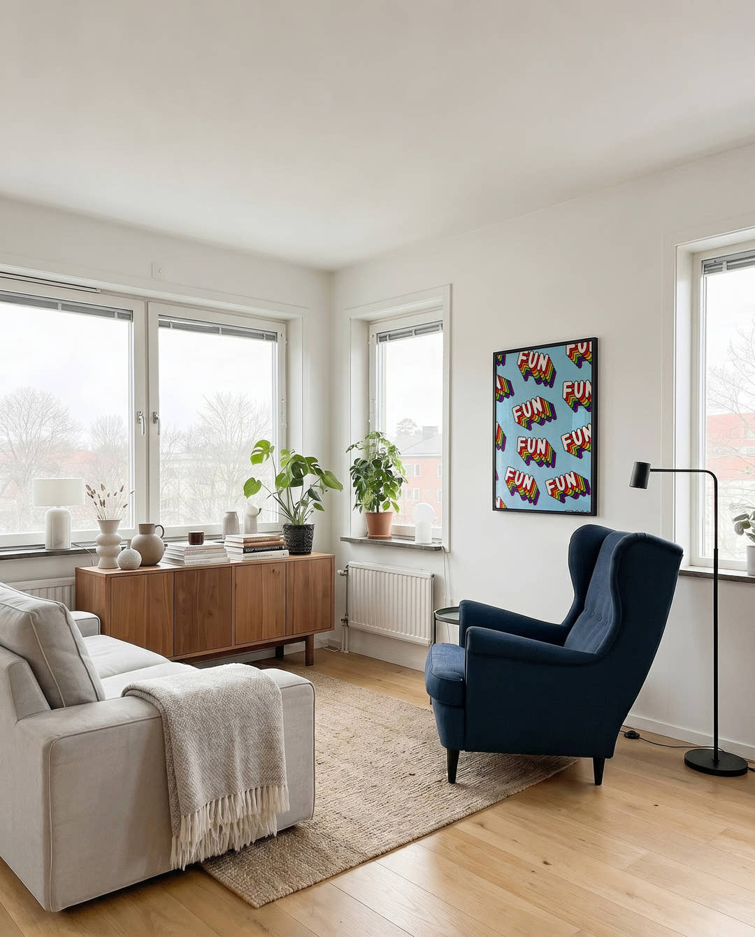 Retro Regenbogen Typografie Poster – Rainbow Fun Pattern