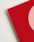 Abstraktes Rot Poster minimalistisch – Red Curve