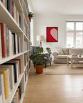 Abstraktes Rot Poster minimalistisch – Red Curve