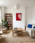 Abstraktes Rot Poster minimalistisch – Red Curve