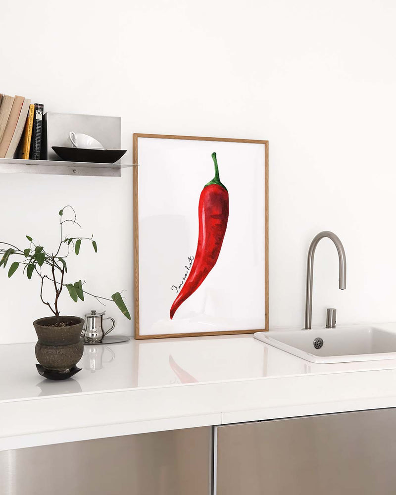 Chili Poster modern Küche – Red Pepper